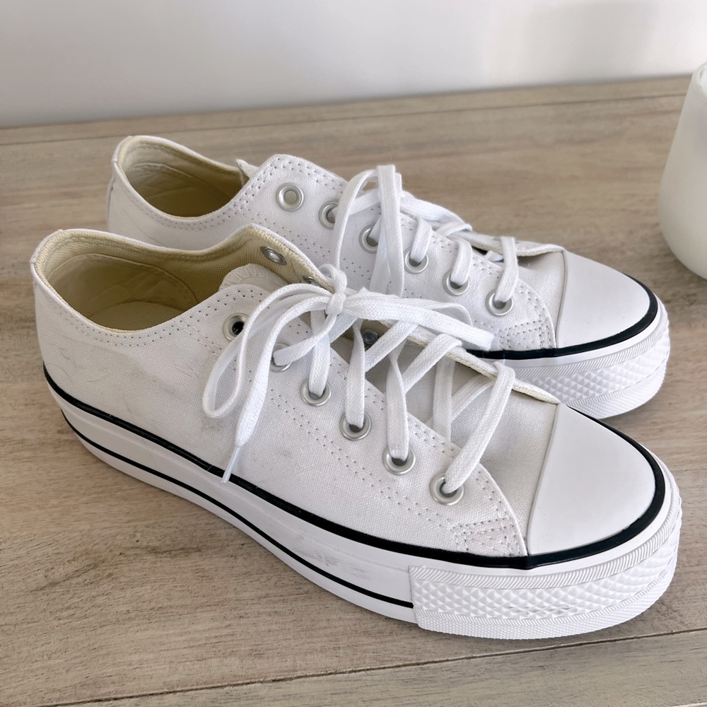 White platform converse